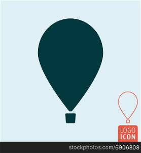 Balloon icon isolated. Hot air balloon symbol. Vector illustration.. Air balloon icon