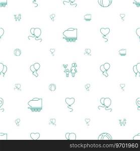 Balloon icons pattern seamless white background Vector Image