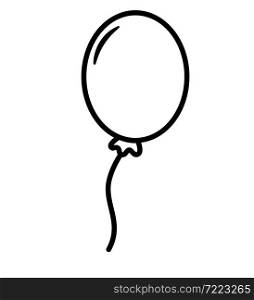 balloon line icon isolated on the white vector background three balloons. balloon line icon isolated on the white vector background