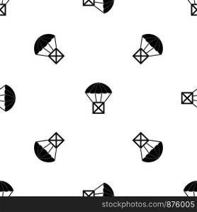 Balloon pattern repeat seamless in black color for any design. Vector geometric illustration. Balloon pattern seamless black