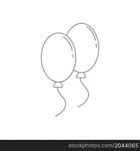 Balloons. An empty contour. Scalable vector for creativity. Flat style.