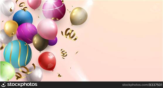 balloons concept design template holiday promotion, background Celebration Vector illustration.