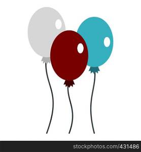 Balloons icon flat isolated on white background vector illustration. Balloons icon isolated