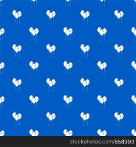 Balloons pattern repeat seamless in blue color for any design. Vector geometric illustration. Balloons pattern seamless blue