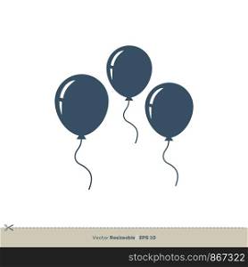Balloons vector Logo Template flat design Illustration Design. Vector EPS 10.