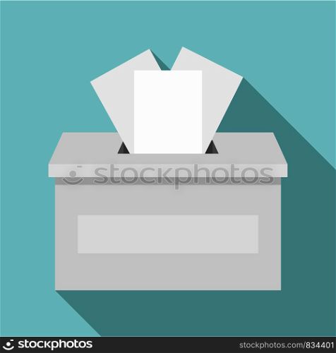Ballot box icon. Flat illustration of ballot box vector icon for web design. Ballot box icon, flat style
