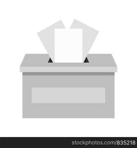 Ballot box icon. Flat illustration of ballot box vector icon for web isolated on white. Ballot box icon, flat style