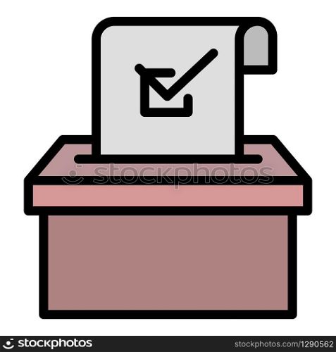 Ballot box icon. Outline ballot box vector icon for web design isolated on white background. Ballot box icon, outline style