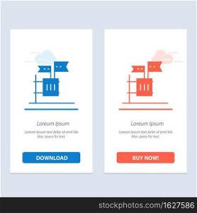 Ballot, Boycott, Election, Garbage, Junk  Blue and Red Download and Buy Now web Widget Card Template