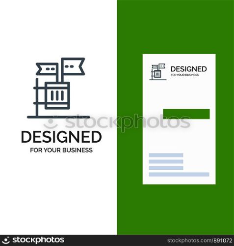 Ballot, Boycott, Election, Garbage, Junk Grey Logo Design and Business Card Template