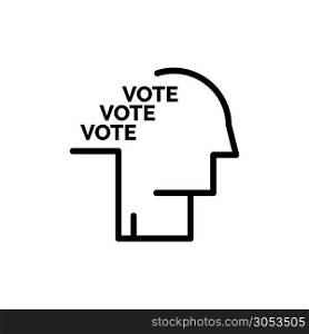 Ballot, Election, Poll, Referendum, Speech Flat Color Icon. Vector icon banner Template