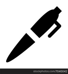 ballpoint pen, icon on isolated background