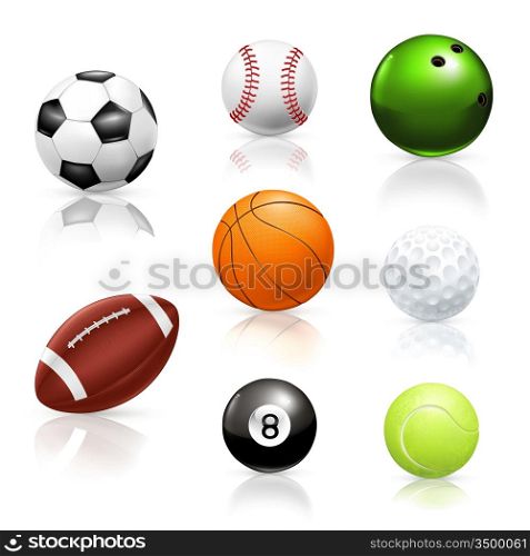 Balls, vector icons