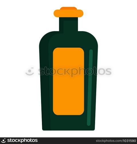 Balsam glass bottle icon. Flat illustration of balsam glass bottle vector icon for web design. Balsam glass bottle icon, flat style
