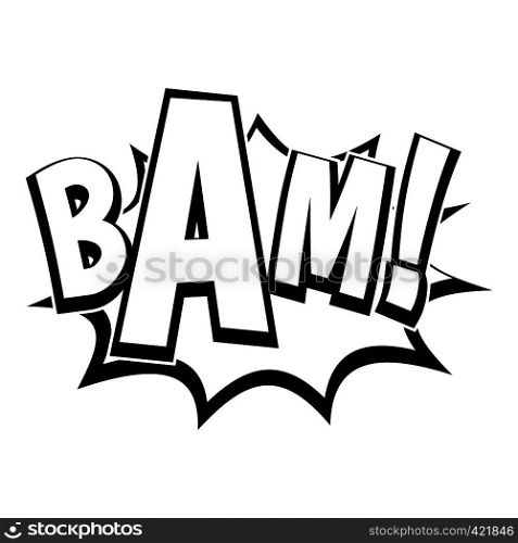 BAM, comic book bubble icon. Simple illustration of BAM, comic book bubble vector icon for web. BAM, comic book bubble icon, simple style