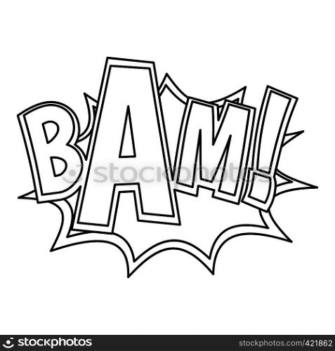 BAM, explosion effect icon. Outline illustration of BAM, explosion effect vector icon for web. BAM, explosion effect icon, outline style