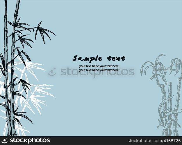 bamboo background vector illustration