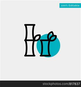 Bamboo, China, Chinese turquoise highlight circle point Vector icon