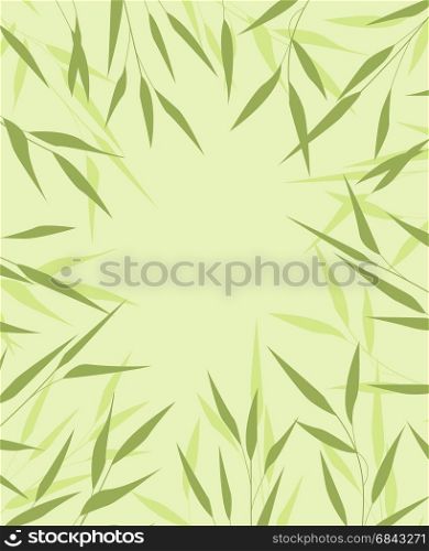 Bamboo green leaves. Vector Illustration bamboo leaves. Background with green leaves