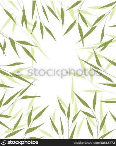Bamboo green leaves. Vector Illustration bamboo leaves. Background with green leaves
