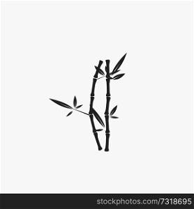 Bamboo icon nature vector logo template