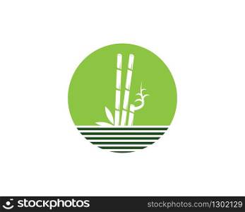 Bamboo icon spa logo design vector illustration
