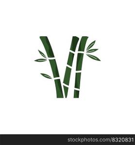 bamboo icon vector design templates white on background