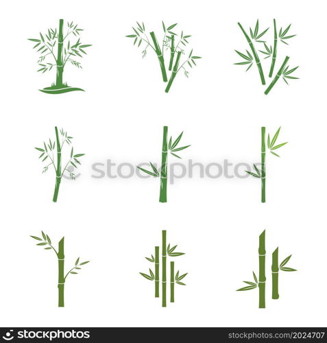 Bamboo Logo Template vector icon illustration design