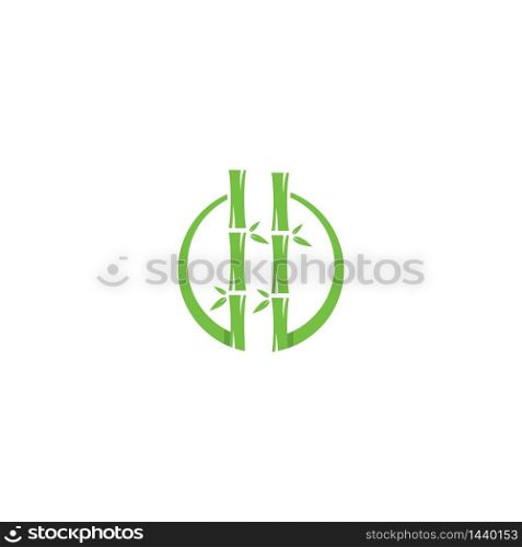 Bamboo logo vector icon illustration design