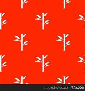 Bamboo pattern repeat seamless in orange color for any design. Vector geometric illustration. Bamboo pattern seamless