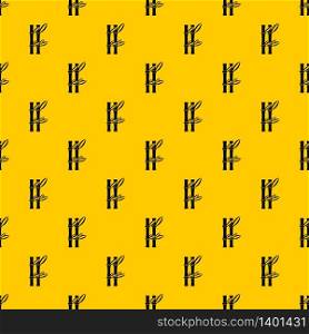 Bamboo pattern seamless vector repeat geometric yellow for any design. Bamboo pattern vector