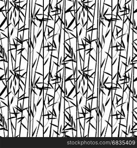 Bamboo seamless pattern design in black and white