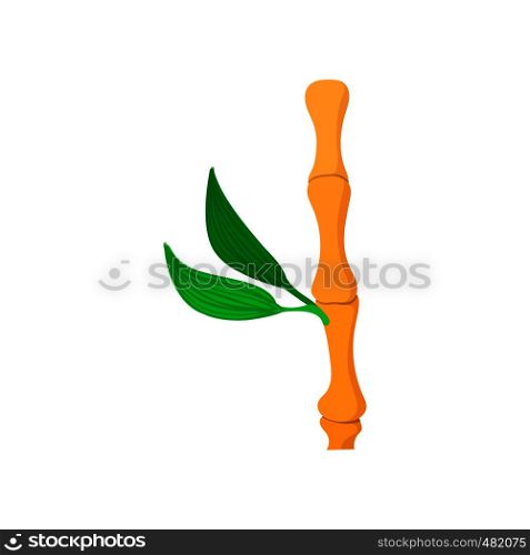 Bamboo stem cartoon icon on a white background. Bamboo stem cartoon icon