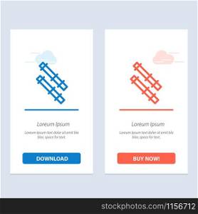 Bamboo, Stick Blue and Red Download and Buy Now web Widget Card Template