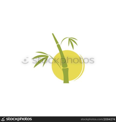 Bamboo tree logo icon design illustration vector template