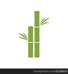 Bamboo tree logo ilustration vector flat design template