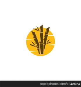 Bamboo tree logo ilustration vector template