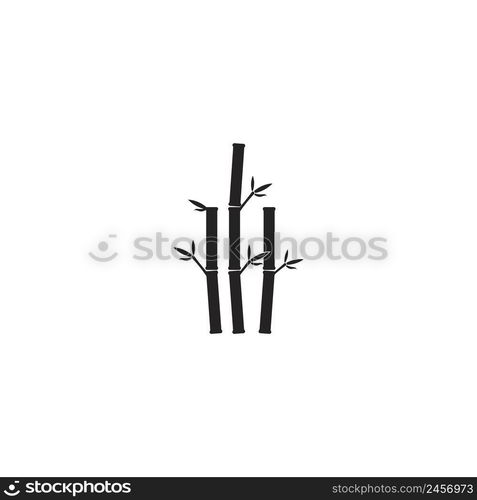 bamboo tree vector icon illustration logo design.