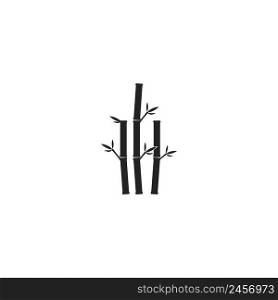 bamboo tree vector icon illustration logo design.
