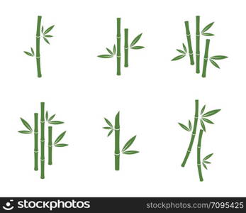 Bamboo vector icon illustration design template