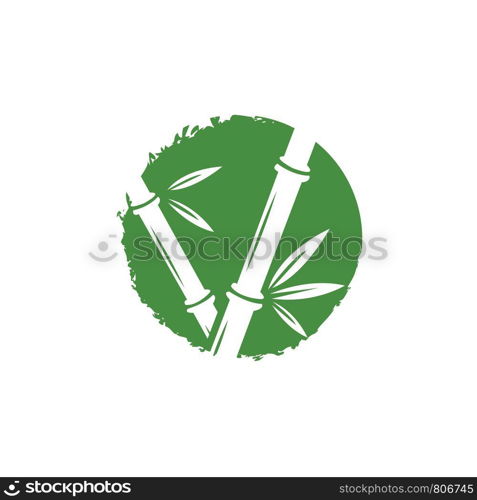 Bamboo vector icon illustration design template