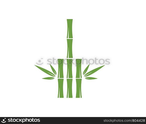 Bamboo with green leaf for your logo icon vector template