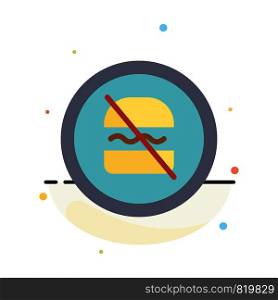 Ban, Banned, Diet, Dieting, Fast Abstract Flat Color Icon Template