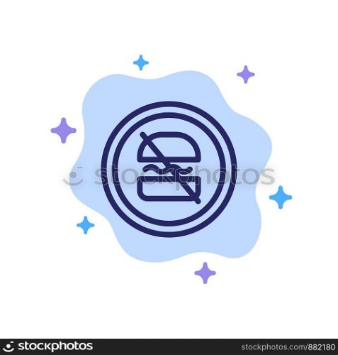 Ban, Banned, Diet, Dieting, Fast Blue Icon on Abstract Cloud Background