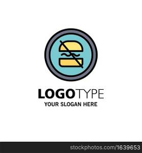 Ban, Banned, Diet, Dieting, Fast Business Logo Template. Flat Color