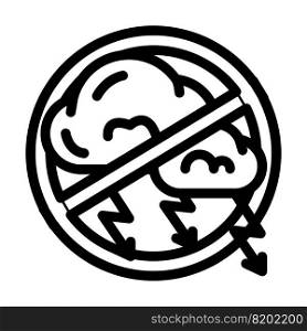 ban negativity business ethics line icon vector. ban negativity business ethics sign. isolated contour symbol black illustration. ban negativity business ethics line icon vector illustration