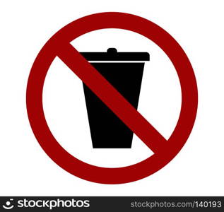 ban on trash bin