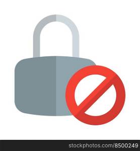 Ban the usage of padlock for time being.