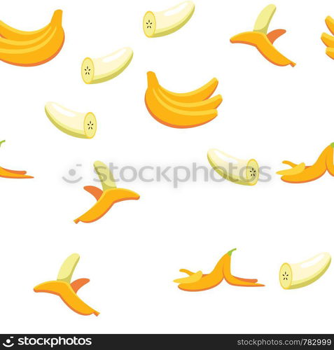 Banana Friut Icon Seamless Pattern Vector. Yellow Food Symbol. Silhouette Bunch. Tropical Nature Diet. Sweet Vegetarian Natural Sign. Eco Object Illustration. Banana Friut Icon Vector Seamless Pattern