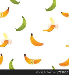 Banana Friut Icon Seamless Pattern Vector. Yellow Food Symbol. Silhouette Bunch. Tropical Nature Diet. Sweet Vegetarian Natural Sign. Eco Object Illustration. Banana Friut Icon Vector Seamless Pattern